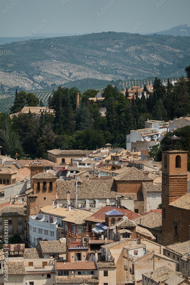 The town of Cazorla seen from the Yedra castle. Jaen. Andalusia. Spain.