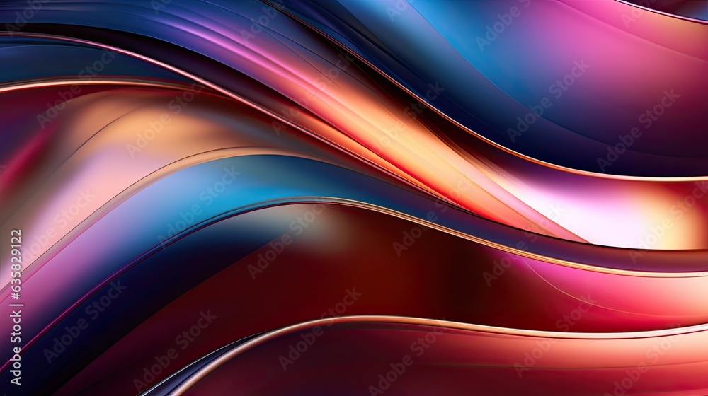 Naklejka premium Enigmatic 3D metallic gradient layers