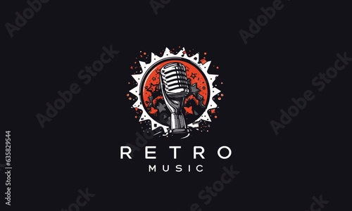 Retro Vintage concert music logos