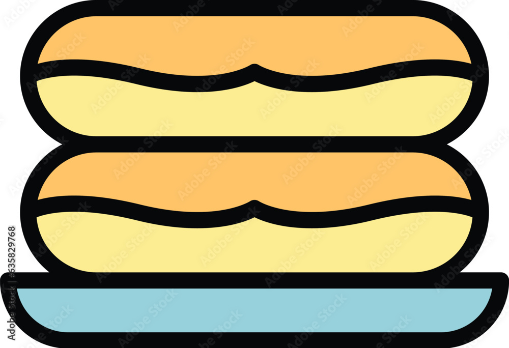 Australian donuts icon outline vector. Food cuisine. Dish pie color flat Australian donuts icon outline vector. Food cuisine. Dish pie color flat