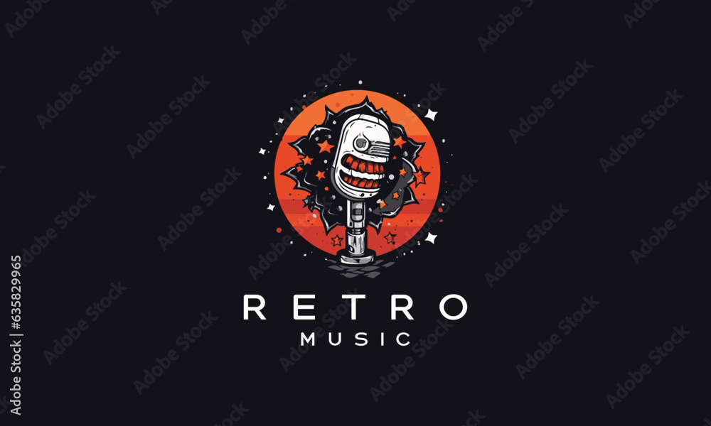 Fototapeta premium Retro Vintage concert music logos