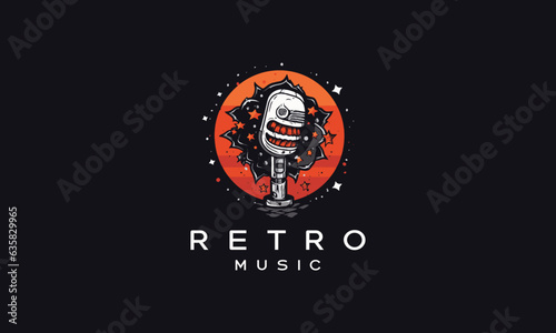 Retro Vintage concert music logos