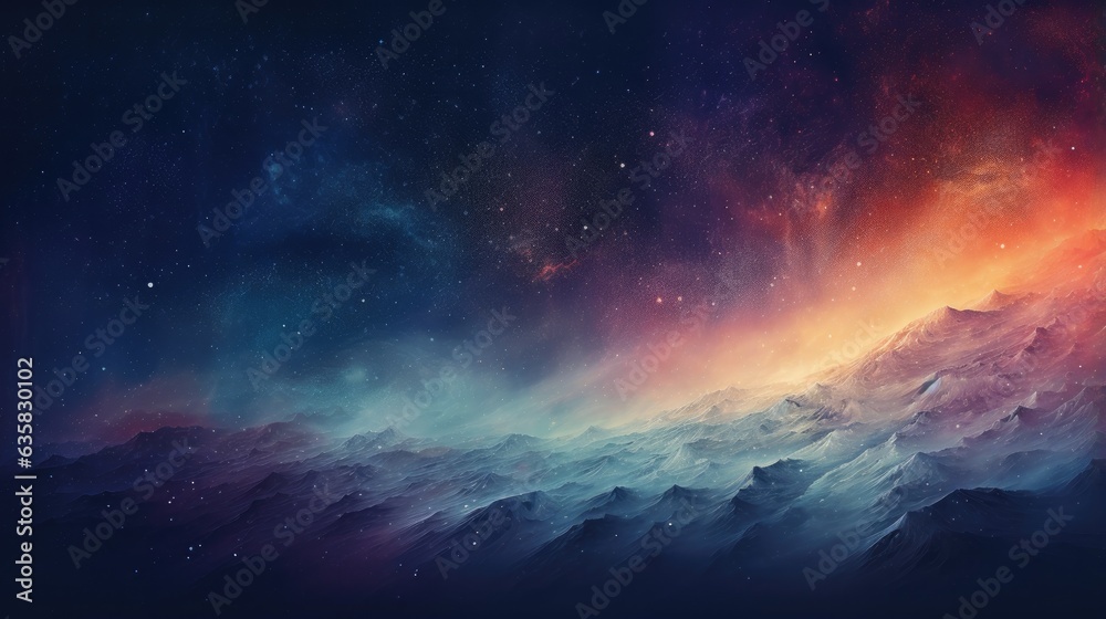 Interstellar metallic gradient in celestial hues