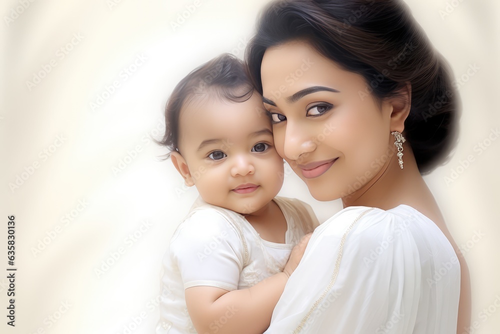 A mother holding her baby close. A fictional character Created By Generated AI. A mother holding her baby close. A fictional character Created By Generated AI.