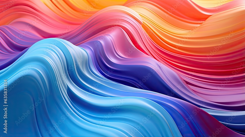 Plastic waves in a gradient river of colors Plastic waves in a gradient river of colors