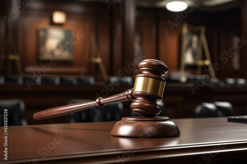 Judges gavel on wooden desk. Law firm concept. © STORYTELLER