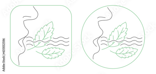 Breath freshener icon - with smell of mint