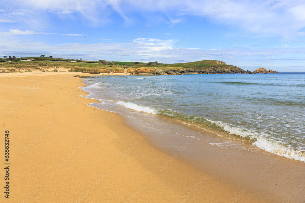 Scenic view of San Jorge beach near Ferrol