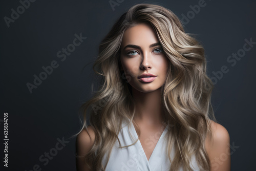 A Woman With Long Blonde Hair Posing For A Picture