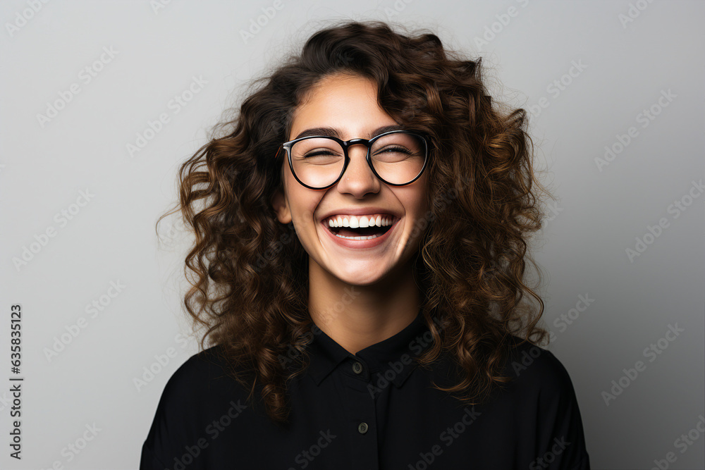 Made with Generative IA tech illustration charming businesswoman smiling confident office worker Made with Generative IA tech illustration charming businesswoman smiling confident office worker