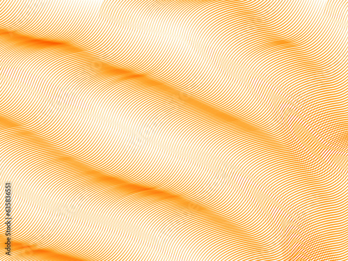 Line abstract background white and gold wave pattern. Abstract background. Optical illusion, wavy thin lines. Abstract pattern. Texture with wavy curves. Features psychedelic stripes image.
