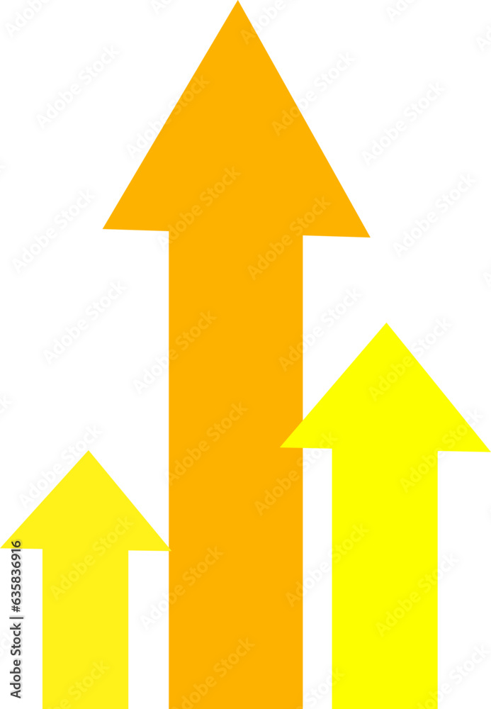 Yellow arrow on white background.. Replaceable vector design. Yellow arrow on white background.. Replaceable vector design.