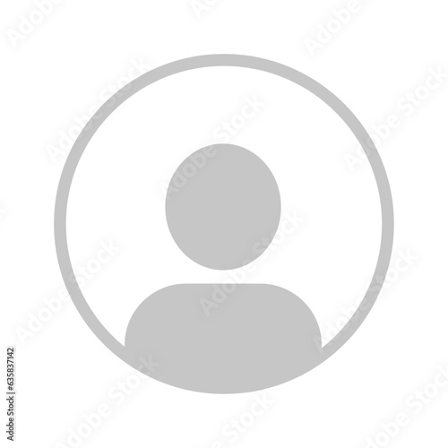Vector flat illustration in grayscale. Avatar, user profile, person icon, gender neutral silhouette, profile picture. Suitable for social media profiles, icons, screensavers and as a template.