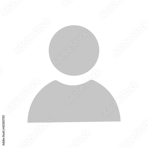 Vector flat illustration in grayscale. Avatar, user profile, person icon, gender neutral silhouette, profile picture. Suitable for social media profiles, icons, screensavers and as a template. photo