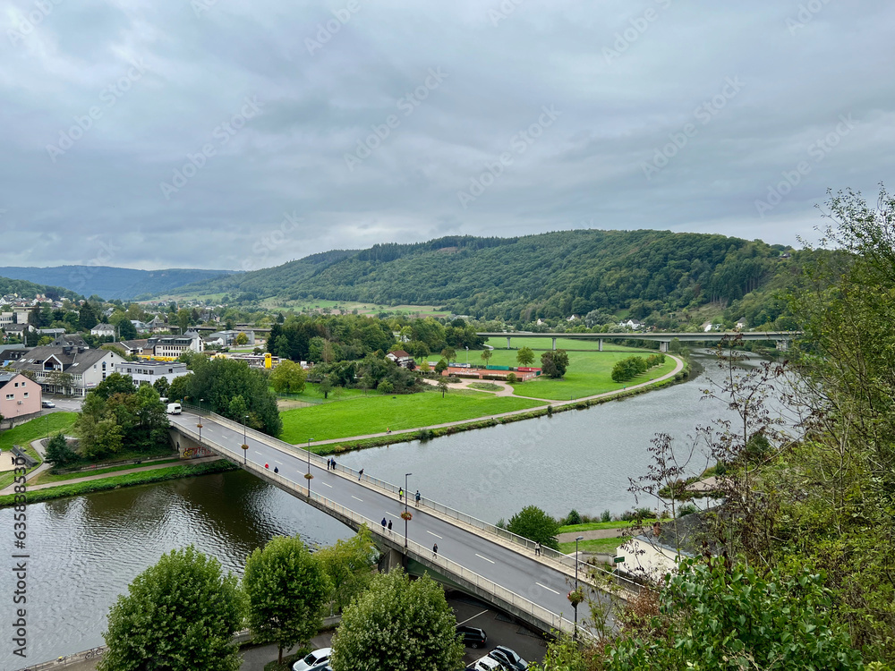 The Alte Bridge above the Saar river in Saarburg, Germany.