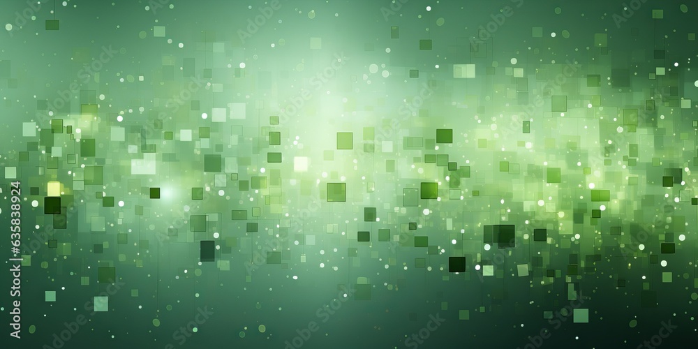 serene squares dance amidst soft green hues, Generative AI - obrazy, fototapety, plakaty 