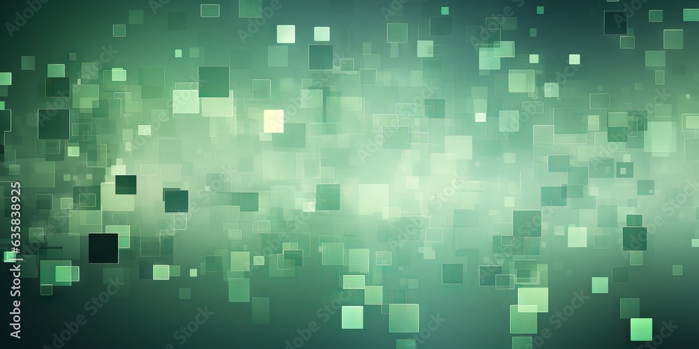 serene squares dance amidst soft green hues, Generative AI serene squares dance amidst soft green hues, Generative AI