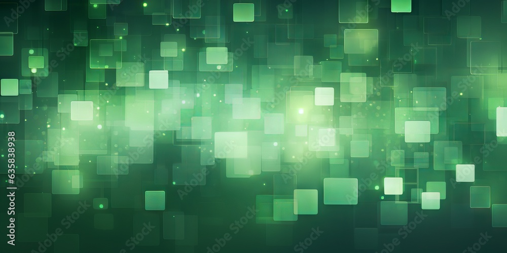 serene squares dance amidst soft green hues, Generative AI serene squares dance amidst soft green hues, Generative AI