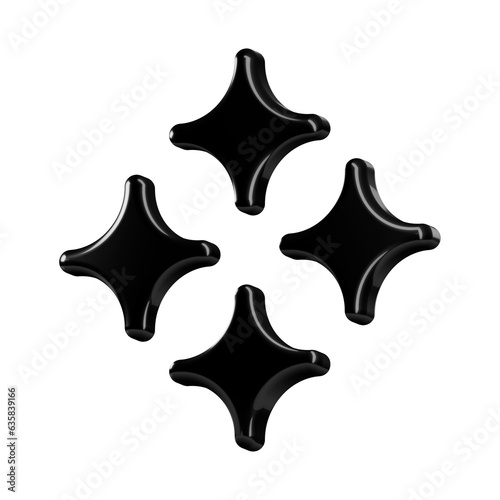 This is a beautifully designed 3D abstract icon with a beautiful metallic texture.