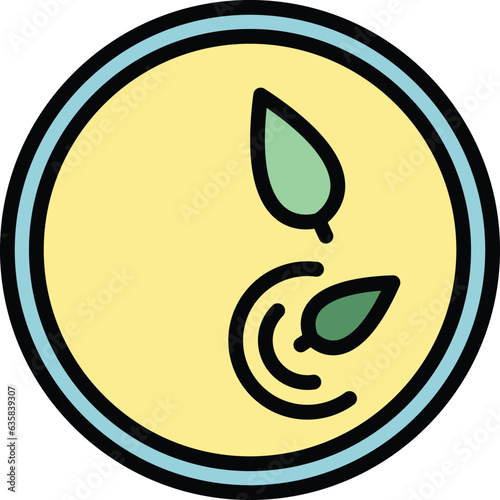 Azerbaijan soup icon outline vector. Indian dish. Food cuisine color flat