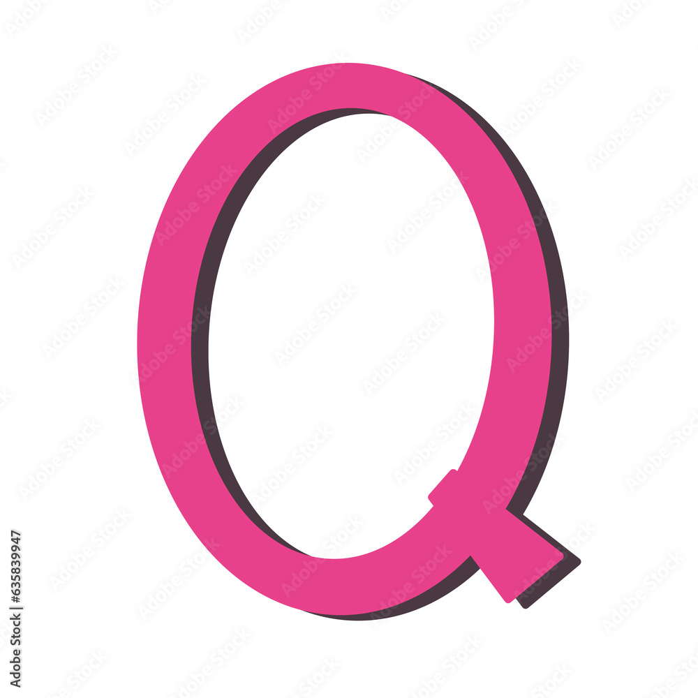 Pink letter “Q” Pink letter “Q”