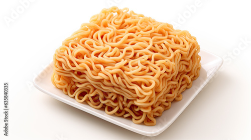 isolated instant noodles. fast food concept. photo