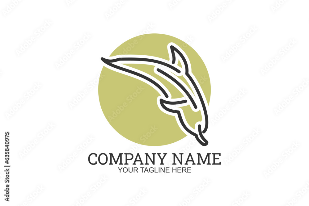 Dolphin animal Company Logo Vector Illustration. Suitable for business company, modern company, etc. Dolphin animal Company Logo Vector Illustration. Suitable for business company, modern company, etc.