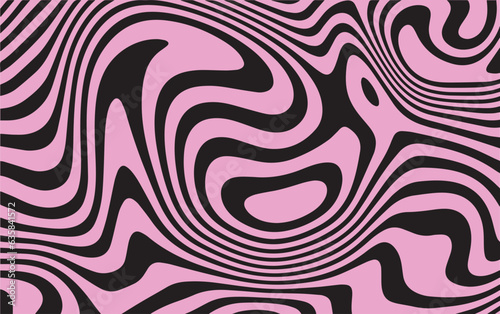 Liquify Lines background, Abstract horizontal background with colorful waves. Trendy Retro vector