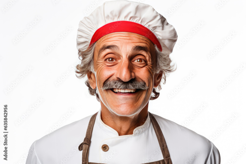 Happy Italian Man On White Background Happy Italian Man On White Background