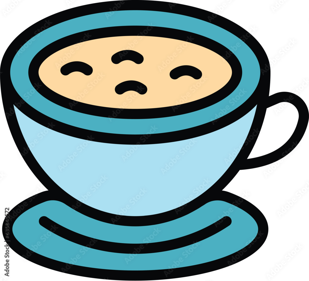Hot coffee cup icon outline vector. Cezve pot. Kitchen drink color flat Hot coffee cup icon outline vector. Cezve pot. Kitchen drink color flat