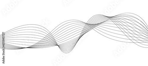 abstract black and white vector wave background. 