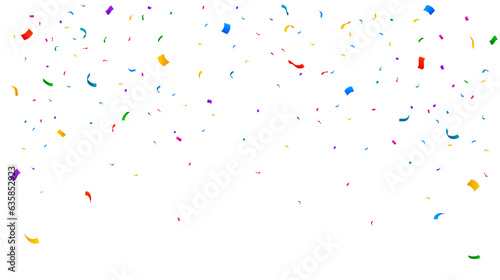 Colorful confetti on white background isolated. Vector illustration