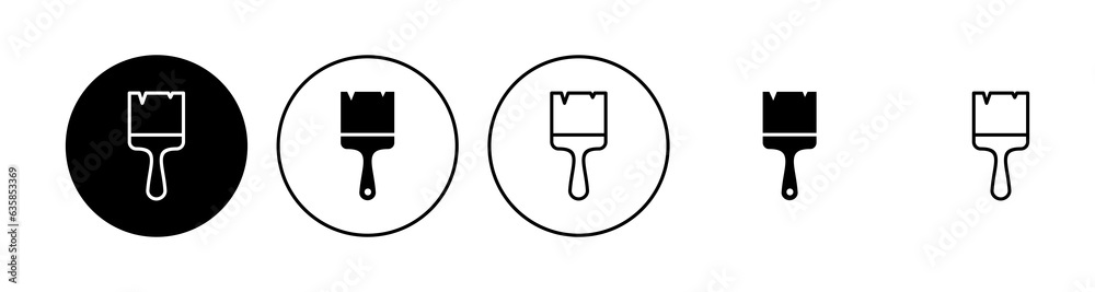 Paint icon set. paint brush icon vector. paint roller icon vector Paint icon set. paint brush icon vector. paint roller icon vector