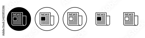 Newspaper icon set. news paper vector sign
