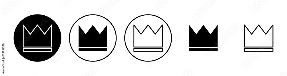 Crown icon set. crown vector icon Crown icon set. crown vector icon