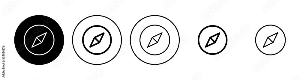 Compass icon set. arrow compass icon vector Compass icon set. arrow compass icon vector
