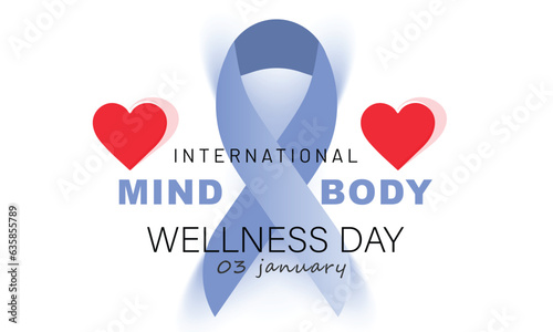 International Mind Body wellness day. background, banner, card, poster, template. Vector illustration.