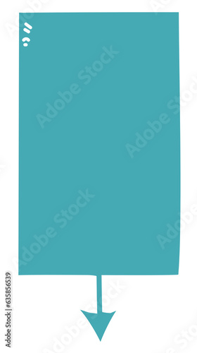 Colorful pastel green color speech bubble balloon with arrow point icon sticker memo keyword planner text box banner, flat png transparent element design