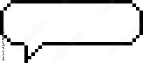 8bit retro game pixel speech bubble balloon icon sticker memo keyword planner text box banner, flat png transparent element design
