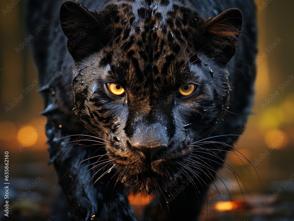 Black panther animal, national Geographic photo,