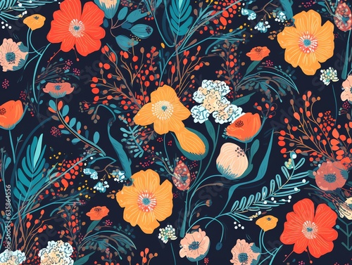 australia flowers pattern background