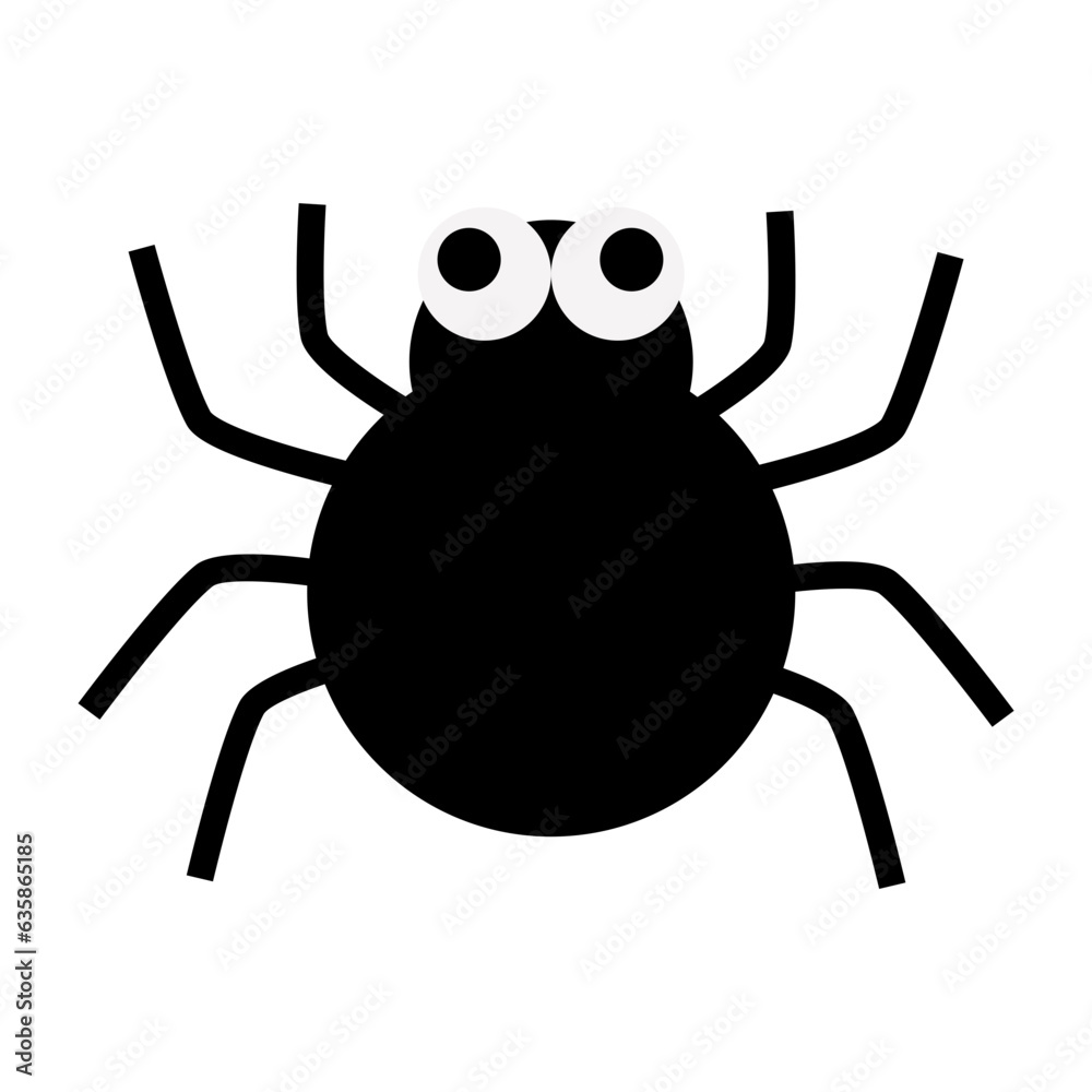 Halloween spider cartoon icon. Halloween spider cartoon icon.
