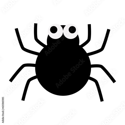 Halloween spider cartoon icon.