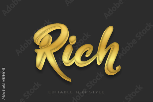 luxury editable rich text style effect in with black background