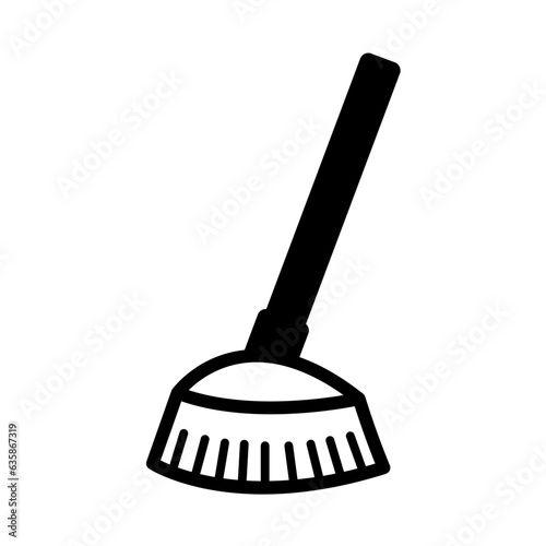 broomstick vector icon