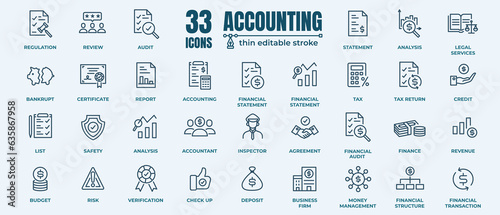 Fotografiet Accounting icon set