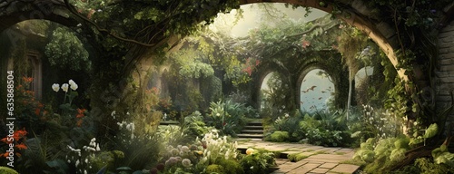 surreal, a beautiful secret garden. A quiet and bright place.