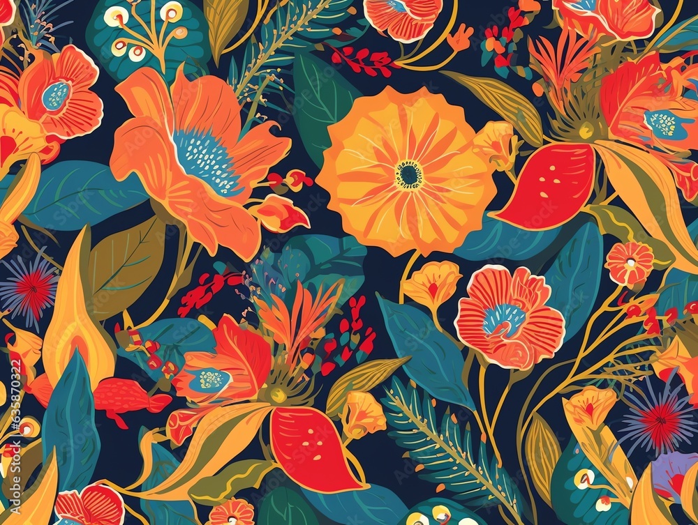 australia flowers pattern background