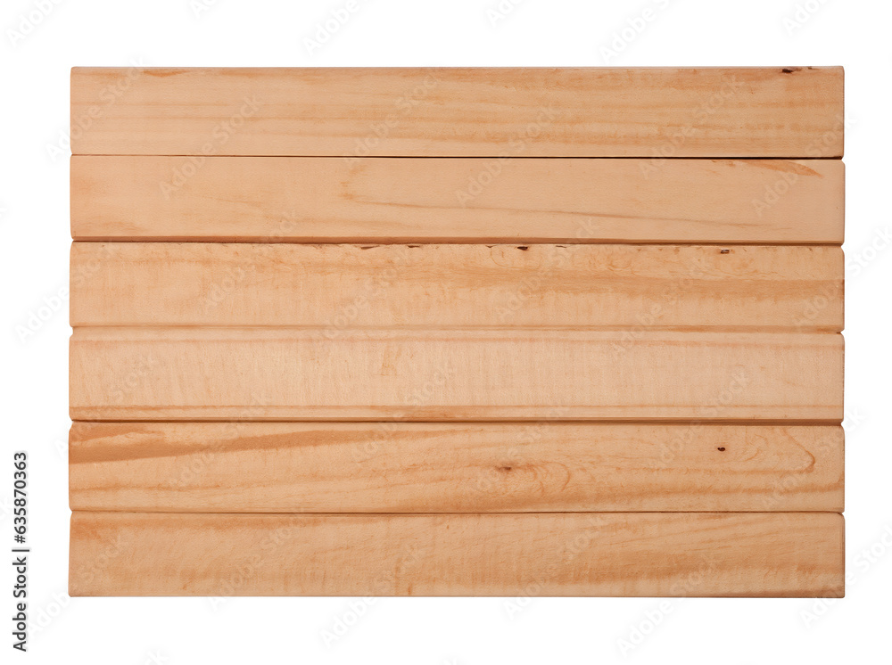 empty wooden blank top view isolated