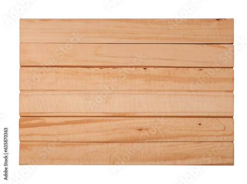 empty wooden blank top view isolated